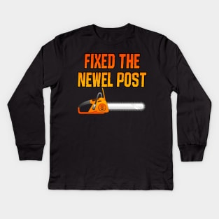 Fixed The Newel Post Kids Long Sleeve T-Shirt